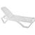 Sezlong pentru plaja DacEnergy©, structura din plastic, spatar reglabil, rezistent UV, stivuibil, 200 x 72 x 30 cm, alb - - Roveli