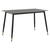Masa de sufragerie, gri marmura/neagra/aur, 121x71 cm, FLORENC TIP 1 - - Roveli