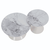 Masute de cafea, set de 2, marmura alba/alba/auriu, metal, MABUZ NEW - 21- Roveli