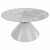 Masute de cafea, set de 2, marmura alba/alba/auriu, metal, MABUZ NEW - 4- Roveli