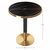 Masa de sufragerie bistro, marmura negra/negru/aur, diametru 80 cm, OREN - 5- Roveli