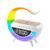 Radio FM cu Incarcator Wireless pentru telefon, LED RGB, Bluetooth, USB, TF card, AUX, Alb - - Roveli