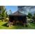 Pavilion de gradina, cu 3 pereti, fabricat din PVC, constructie din otel, acoperisul din PVC 1280D – 100% impermeabil, filtru UV UPF50+, 3 x 3 m, negru - 8- Roveli