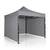 Pavilion de gradina, cu 3 pereti, fabricat din PVC, constructie din otel, acoperisul din PVC 1280D – 100% impermeabil, filtru UV UPF50+, 3 x 3 m, gri - - Roveli
