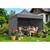 Pavilion de gradina, cu 3 pereti, fabricat din PVC, constructie din otel, acoperisul din PVC 1280D – 100% impermeabil, filtru UV UPF50+, 3 x 3 m, gri - 8- Roveli
