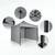 Pavilion de gradina, cu 3 pereti, fabricat din PVC, constructie din otel, acoperisul din PVC 1280D – 100% impermeabil, filtru UV UPF50+, 3 x 3 m, gri - 9- Roveli