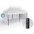 Pavilion de gradina, cu 3 pereti, fabricat din PVC, constructie din otel, acoperisul din PVC 1280D – 100% impermeabil, filtru UV UPF50+, 3 x 6 m, alb - 8- Roveli