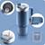 Cana termos, otel inoxidabil, capac 3 in 1, baut, gaura, pai, cu maner, mentinere cald si rece, inaltimea de 27 cm, 1180 ml, albastru marin - 3- Roveli