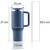 Cana termos, otel inoxidabil, capac 3 in 1, baut, gaura, pai, cu maner, mentinere cald si rece, inaltimea de 27 cm, 1180 ml, albastru marin - 4- Roveli