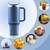 Cana termos, otel inoxidabil, capac 3 in 1, baut, gaura, pai, cu maner, mentinere cald si rece, inaltimea de 27 cm, 1180 ml, albastru marin - 6- Roveli