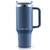 Cana termos, otel inoxidabil, capac 3 in 1, baut, gaura, pai, cu maner, mentinere cald si rece, inaltimea de 27 cm, 1180 ml, albastru marin - - Roveli