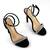 ​Sandale elegante de dama , cu reflexii stralucitoare LE7128-BLACK, Culoare (12): Negru, Marime (12): 38 - 3- Roveli