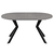 Masa de sufragerie extensibila, beton deschis/negru, 100-250x75,5 cm, LUKOS - 5- Roveli