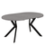 Masa de sufragerie extensibila, beton deschis/negru, 100-250x75,5 cm, LUKOS - 6- Roveli