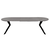 Masa de sufragerie extensibila, beton deschis/negru, 100-250x75,5 cm, LUKOS - 10- Roveli