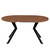 Masa de sufragerie extensibila, stejar inchis/negru, 100-250x75,5 cm, LUKOS - 2- Roveli