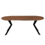 Masa de sufragerie extensibila, stejar inchis/negru, 100-250x75,5 cm, LUKOS - 5- Roveli