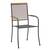 Scaun de gradina DacEnergy©, structura metalica, design din plasa metalica, rezistenta la umezeala si UV, 55 x 68 x 97 cm, gri inchis si natur - - Roveli