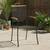 Scaun de gradina DacEnergy©, structura metalica, design din plasa metalica, rezistenta la umezeala si UV, 55 x 68 x 97 cm, gri inchis si natur - 3- Roveli