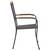 Scaun de gradina DacEnergy©, structura metalica, design din plasa metalica, rezistenta la umezeala si UV, 55 x 68 x 97 cm, gri inchis si natur - 5- Roveli