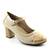 Pantofi eleganti de dama , cu toc mediu  262-BEIGE, Culoare (12): BEJ/AURIU, Marime (12): 37 - 2- Roveli