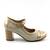 Pantofi eleganti de dama , cu toc mediu  262-BEIGE, Culoare (12): BEJ/AURIU, Marime (12): 41 - 4- Roveli