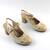 Pantofi eleganti de dama , cu toc mediu  263-BEIGE, Culoare (12): BEJ/AURIU, Marime (12): 39 - 3- Roveli