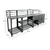Mobilier de bucatarie de gradina cu 4 piese si chiuveta, otel, gri, TANITA - 4- Roveli