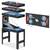 RESIGILAT: Masa multi joc 5 in 1, masa de biliard, tir cu arcul, masa de hochei, de ping pong, table de baschet, picioare reglabile, 92 x 46 x 73 cm - 8- Roveli