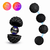 Set 8 bile magnetice senzoriale, antistres, diverse texturi, negru - 6- Roveli