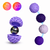 Set 8 bile magnetice senzoriale, antistres, diverse texturi, mov - 5- Roveli