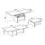 RESIGILAT:Masuta de living DacEnergy, material PAL melaminat, finisaj stejar bardolino, dreptunghiulara, design unic, 3-in-1, 90-180 x 80 x 45 cm - 5- Roveli