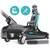 RESIGILAT: Cric auto hidraulic, realizat din otel si aluminiu, capacitate mare de ridicare de 2,5 tone, inaltimea de ridicare 80 - 360 mm, roti pivotante la 360° cu rulmenti, 53 x 20.5 x 8/36 cm, negru si verde - 8- Roveli