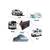 Panou de comutatoare cu priza, voltmetru, 5 intrerupatoare si port USB 12V 20A  Cod: SPA37 - 5- Roveli