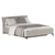 Pat matrimonial, 160x200, gri-maroniu Taupe, DOMCA - - Roveli
