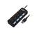 Hub USB multiplu 4 porturi USB 2.0 High Speed cu intrerupator LED si alimentare DC - 4- Roveli