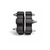 Distantier ATV 35 mm 4x136 centrare 120 cu 8 piulite M12x1.5 set 2 bucati aluminiu forjat negru Cod: DST8010 - 2- Roveli