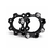 Distantier ATV 50 mm 4x136 centrare 120 cu 8 piulite M12x1.5 set 2 bucati aluminiu forjat negru Cod: DST8011 - - Roveli