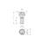 Prezon janta auto M12x1.5 26mm cap scurt cap cheie 17 con drept Cod: B203 - 2- Roveli