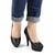 Pantofi eleganti de dama cu platforma,toc inalt si varf rotunjit A8-6-BLACK-OUTLET - 4- Roveli