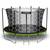 Plasa Protectie Interioara Trambulina Neo-Sport, 465 cm 15ft, 8 Stalpi, Polietilena Rezistenta, Inaltime 180 cm, Intrare Fermoar cu Cleme, Montaj Rapid, Accesoriu Trambulina Gradina, Negru - 5- Roveli