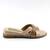 ​Papuci casual de dama , cu accesorii stralucitoare SSWD182-BEIGE, Culoare (12): BEJ/AURIU, Marime (12): 37 - 3- Roveli