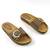 ​Papuci casual de dama , cu catarama aurie FB2009-BEIGE, Culoare (12): Bej, Marime (12): 41* - 2- Roveli