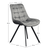 Scaun de sufragerie, tesatura Velvet gri inchis/negru, SAMIRA - 10- Roveli