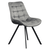 Scaun de sufragerie, tesatura Velvet gri inchis/negru, SAMIRA - - Roveli