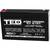 Acumulator AGM VRLA 6V, 9.1 Ah, dimensiuni 151 x 34 x 94 F2, TED Electric - - Roveli