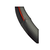 Husa volan auto premium imitatie piele M 38 cm negru cu linie rosie Cod: WPU02B - - Roveli