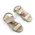 Sandale din piele naturala , lacuita , pentru fetite , decorate cu flori  7202-BEJ, Culoare (12): Bej, Marime (12): 32 - 4- Roveli