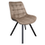 Scaun de luat masa, tesatura Velvet gri-maro Taupe/negru, SAMIRA - - Roveli