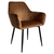 Scaun de sufragerie, tesatura maro Velvet/negru, ZIRKOS NEW - - Roveli